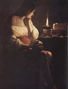 Georges de La Tour Magdalene of the Night Light oil on canvas